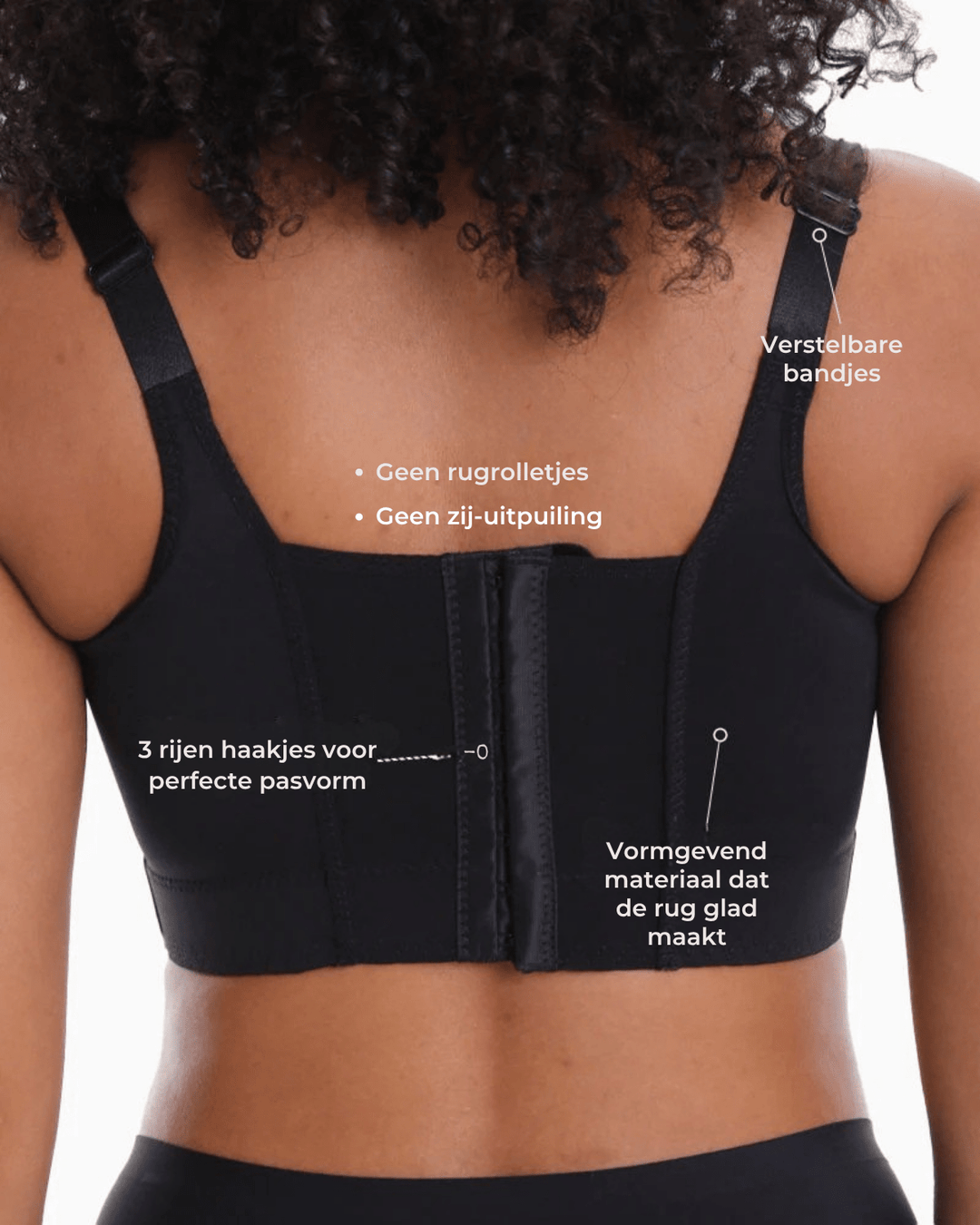 Strova Bra rug | 3 rijen haakjes en vormgevend materiaal | MONEROSE
