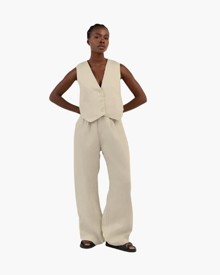 Linnen Set | Blouse & Broek