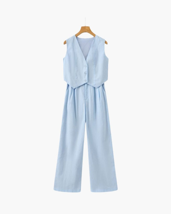 Linnen Set | Blouse & Broek