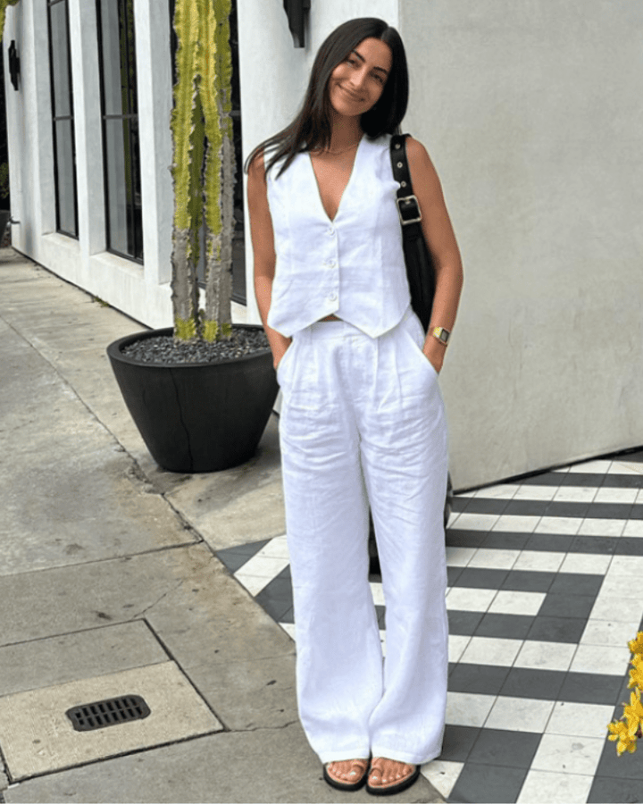 Linnen Set | Blouse & Broek