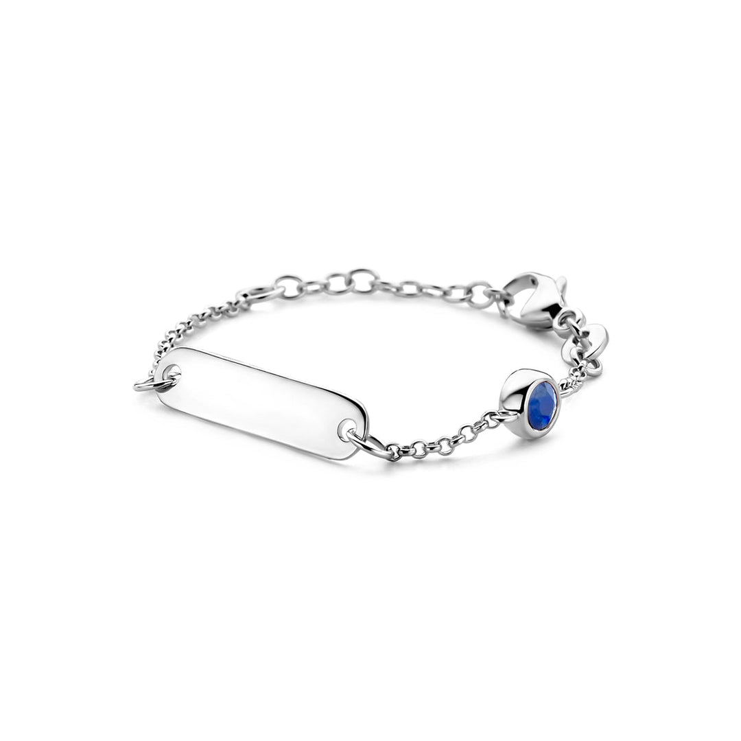 Petite Lumière Armband | Gegraveerd Babyarmbandje met Geboortesteen | Zilver 925